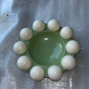 Vintage Hand Painted ceramic Golfballs Trinket,Candy Dish